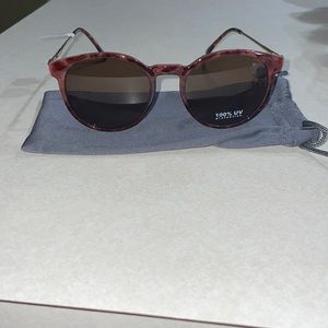 LOFT round  sunglasses color dark persimmon nwt